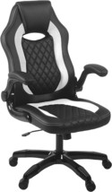 AON Archeus Gaming Style Computer Desk Chair, Built-In Lumbar, Black &amp; White - £165.57 GBP