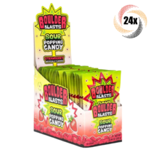 Full Box 24x Packets Boulder Blasts Strawberry Flavor Sour Popping Candy | .35oz - £18.50 GBP