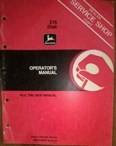 JD John Deere 215 Disk Operators Manual dealer&#39;s copy OM-A38035 OMA38035 I9 - £23.56 GBP