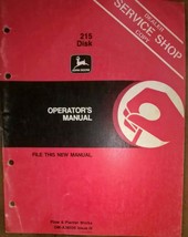 JD John Deere 215 Disk Operators Manual dealer&#39;s copy OM-A38035 OMA38035 I9 - $29.95