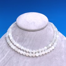 Strand of 6-6.5mm Genuine Natural Moonstone Beads w/ 14k Gold Clasp 29" (#J6043) - £315.32 GBP