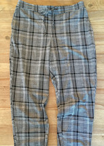 AVA &amp; VIV Womens 1X Black White Plaid Pull On Knit Stretch Cropped Pant NEW - $29.00