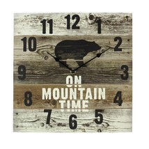 Lodge Bear Wall Clock -On Mountain Time - £30.19 GBP