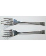 Set of 2 Utica Richfield Solid Dinner Forks 6 1/4&quot; Stamped Utica Stainle... - £6.16 GBP