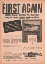 1940&#39;s Aeronca Champion plane  first  the only personal plane  print ad fc2 - £8.35 GBP