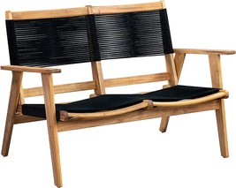 Patio Sense Kingsmen Sofa Bench | Mid-Century Modern Wooden, Wood Construction - £152.45 GBP