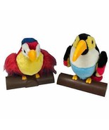 Vintage 1991 Gemmy Industries Animated Pete The Repeat Parrot Toy &amp; Toucan - £47.49 GBP