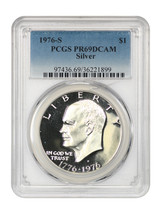 1976-S $1 PCGS PR69DCAM (Silver) - £36.54 GBP