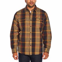 Orvis Shirt Mens X-Large Tall XLT Adams Plaid Brown Flannel Cotton Collar Lining - £33.74 GBP