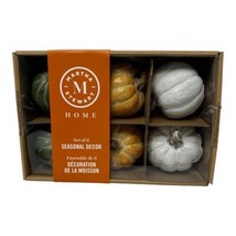 Martha Stewart Set Of 6 Small Pumpkins Seasonal Decor Fall Autumn Halloween - $24.31