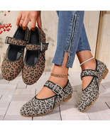 Leopard Print Mary Jane Loafers - $75.76 CAD