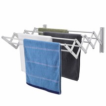 Wall Mount Clothes Drying Rack, Rustproof Accordion Retractable Drying Rack For  - £70.67 GBP