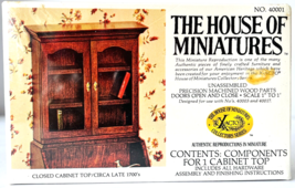 House of Miniatures 1977 Kit #40001 1:12 Closed Cabinet Top Circa Late 1700s - $11.64