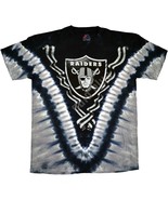 Las Vegas RAIDERS V-Dye Tie Dye T Shirt BLACK shirt NFL TEAM APPAREL - $38.40 CAD