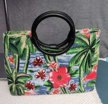 Marlo Womens Purse Tropical Breeze Colorful Floral Design Embellished Sample  - £16.04 GBP
