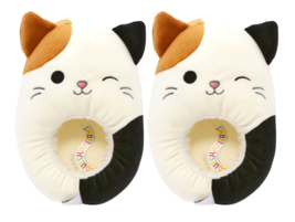 Squishmallows Niños &#39; Cam El Gato Pantuflas de Felpa - Blancuzco M 13-1 ... - $9.99