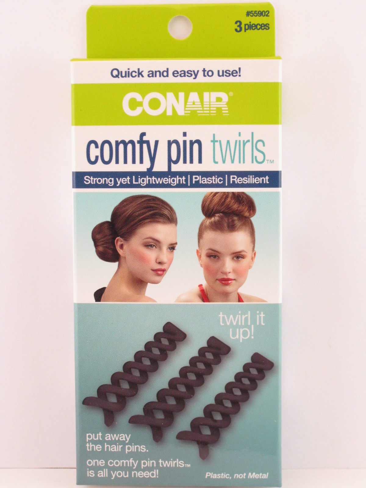 CONAIR PLASTIC PIN TWIRLS - 3 PIECE KIT - (55902) - $7.99