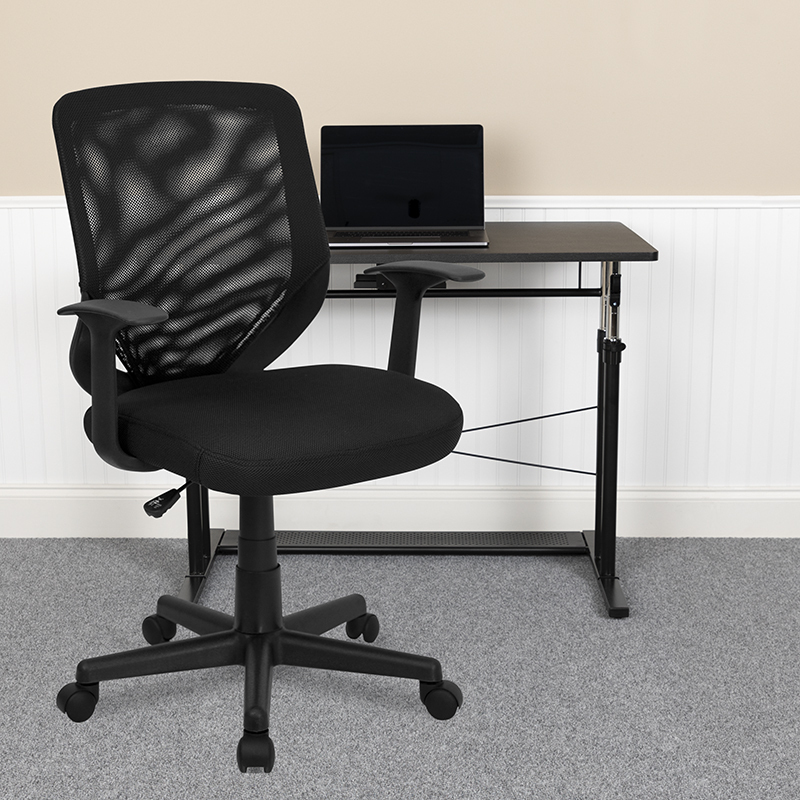 Black Mid-Back Task Chair LF-W-95A-BK-GG