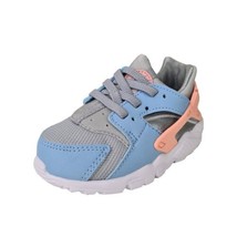 Nike Huarache Run Toddler Wolf Grey Bleached Coral Sneakers 704952 015 Size 6 C - £45.61 GBP