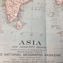 Vintage National Geographic Map Of Asia  - £9.34 GBP
