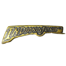 Indiana Jones Logo Vtg Brass Lapel Hat Pin 1984n LFL Adventureland 1.25&quot; - £36.31 GBP