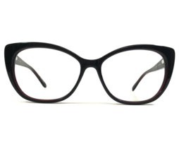 Bulova Eyeglasses Frames San Antonio Midnight Black Red Crystals 55-15-135 - £29.13 GBP