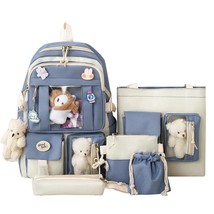 5Pcs/Set Women&#39;s Backpack Kawaii Clear Multi-Pocket Female Bag Women&#39;s Bag 2023  - £132.24 GBP