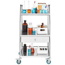 VEVOR Lab Serving Cart, 3 Layers Stainless Steel Rolling Cart,, with Two... - €117,95 EUR