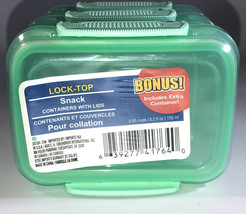 Snack Storage Containers W Locking Lids 5.25oz Ea-Get 1 Pk Of 3-Turquois... - £9.38 GBP