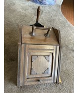 Antique 19th C Victorian and Brass Fireplace Scuttle Box Coal Bucket w/ ... - $643.10 CAD