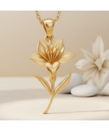 Saffron Flower Pendant Necklace | 925 Sterling Silver Womens Jewelry | B... - $43.97