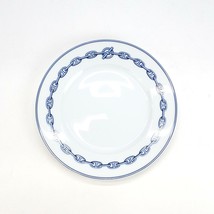Hermes Chaine D&#39; Ancre Dessert Piatto 8.9” Blu Stoviglie 22 CM AK19 - £239.96 GBP