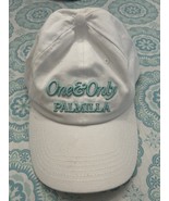 One &amp; Only Palmilla Strapback Hat White Adjustable Embroidered Cotton - $7.00