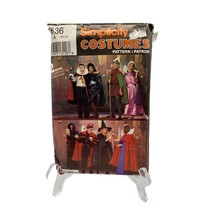 Halloween Costume Pattern Sm-Med-Lg  Witch Dracula Robin Hood Simplicity 0636 - £6.86 GBP