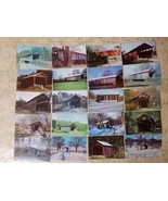 Vintage 20 Postcards Covered Bridge Butler Clermont Clinton Columbiana C... - £17.12 GBP