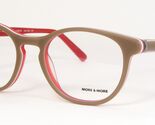MORE &amp; MORE 50516 723 Matt Taupe /Weiß/Rot Einzigartig Brille Rahmen 49-... - $96.02