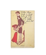 1907 Edgar Allen Poe Long Tale Of Woe Postcard Adolph Selige Tall Short ... - £12.15 GBP