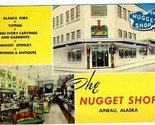 The Nugget Shop Linen Postcard Juneau Alaska Eskimo Ivory Furs Totems - £9.33 GBP