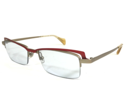 Face a Face Sunglasses LUCKY 4 9112 Matte Gold Red Frames with Blue Lenses - £148.96 GBP
