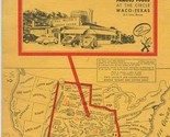 Bill Woods Restaurant Menu At the Circle in Waco Texas 1940&#39;s Texans Map - £89.34 GBP