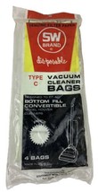 4 HOOVER Upright Convertible Vacuum Cleaner Sweeper Bags Type C Vtg NOS Genuine - $6.97