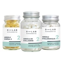 D-LAB Pure Collagen, Pure Hyaluronic acid, Pure Omega 3 Complex Food Supplement - £86.28 GBP