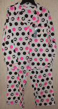 New Womens Sonoma Owls &amp; Polka Dots Lightweight Flannel Pajama Set Size M - £22.38 GBP