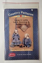 Lucas &amp; Lottie Lamb Doorstop &amp; Broom Cover Ozark Crafts Country Pattern ... - £7.81 GBP