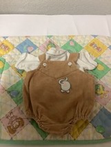 Vintage Cabbage Patch Kids Tan Corduroy Romper &amp; Shirt Canada LTEE - £59.95 GBP