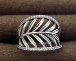 Authentic PANDORA Tropical Palm Ring, Sterling Silver Sz 5, 190952CZ-50 New - $42.74