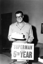 Adventures Of Superman George Reeves Holding 5Th Anniversary Cake 11x17 Poster - £14.10 GBP
