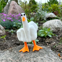 Duck You Middle Finger Duck Tabletop Funny Decoration Creative Birthday Gift - £14.94 GBP+
