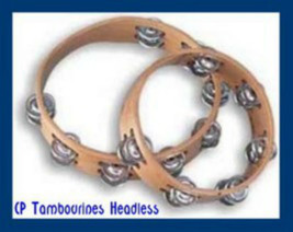 CP TAMBOURINES New  Set Of Two (2) HEADLESS 1st Quality - CP MADE - $31.68