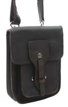 Vagarant Traveler 8.5 in. Cowhide Leather Slim Sling Bag/Waist Bag LH12.DB - $75.00